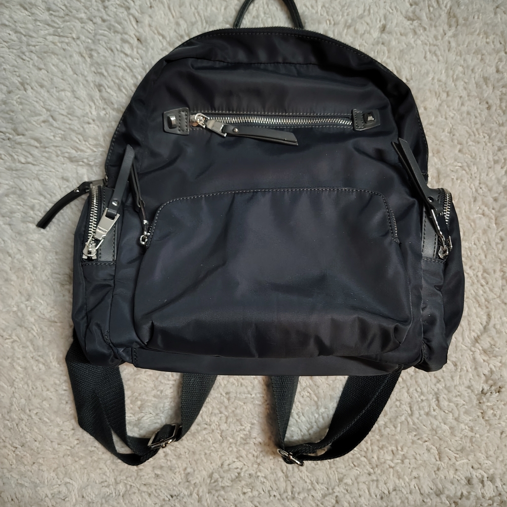 Black Nylon Backpack - Casual Everyday Bag